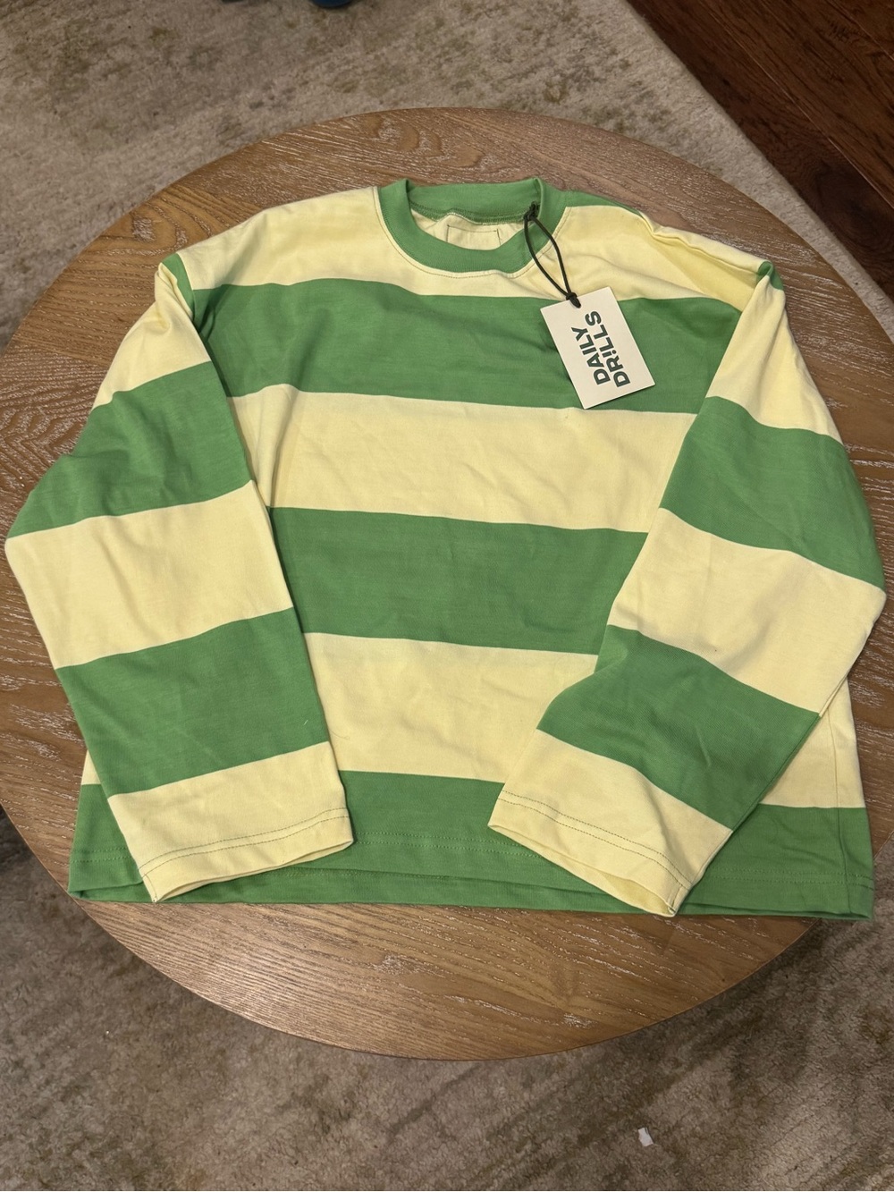 NWT Daily Drills Oversized Long Sleeve - Lucky + Lemonade Stripe XS/S